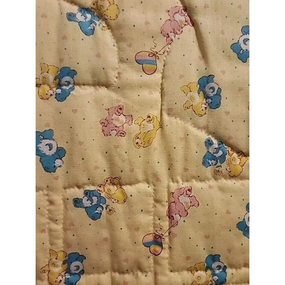 Handmade Baby/Toddler quilt Bears With Care Bears Backing 50x36